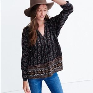 Madewell boho silk popover. M.